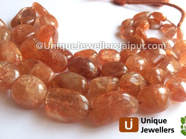 Sunstone Far Smooth Nugget Beads